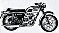 1968 t120r motorbike A4 Photo Print