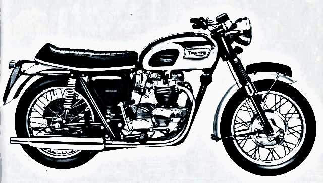 1968 t120r motorbike A4 Photo Print