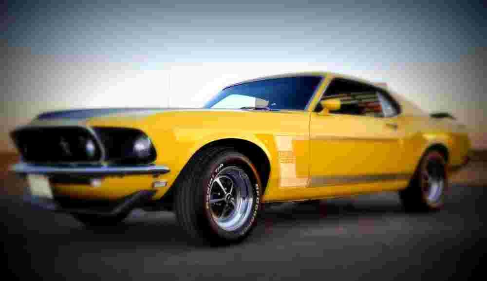 1969 Ford Mustang Boss 302 Fastback A4 Photo Print