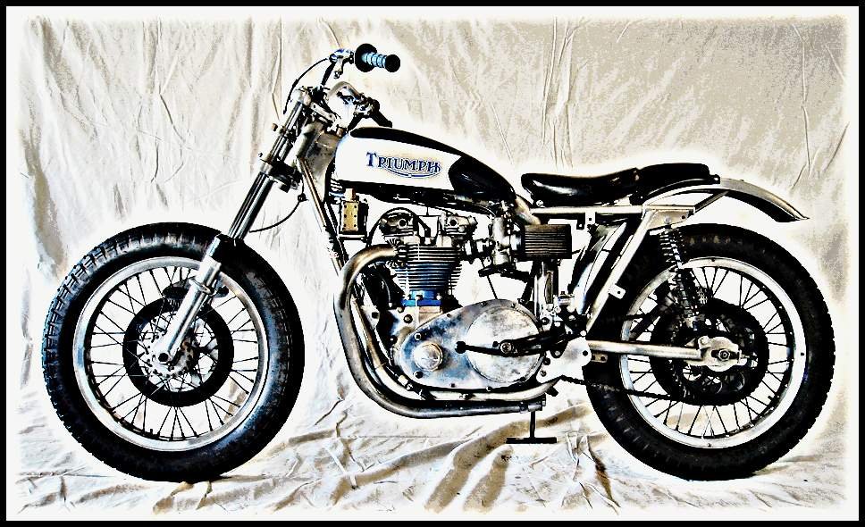 1969 Triumph Trackmaster motorbike A4 Photo Print