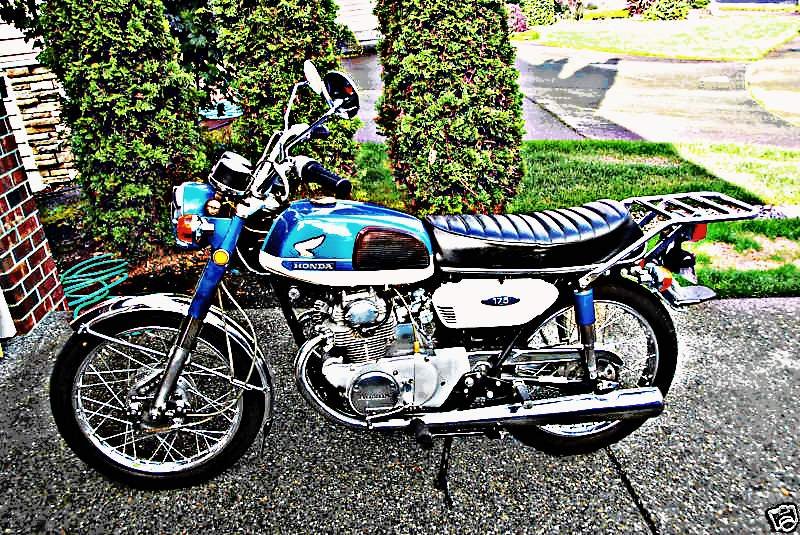 1969 cb175 motorbike A4 Photo Print