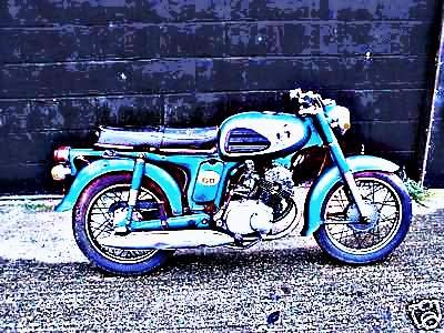 1969 honda cd175 a1 motorbike A4 Photo Print