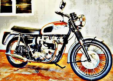 1969 t120 motorbike A4 Photo Print