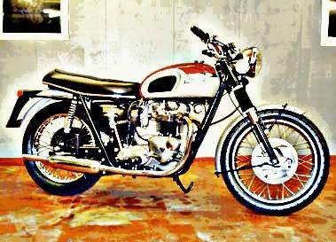 1969 trophy tr6 motorbike A4 Photo Print