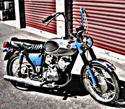1970 Bridgestone 200Rs motorbike A4 Photo Print