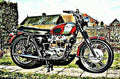 1970 t120r motorbike A4 Photo Print