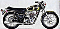 1970 t150 motorbike A4 Photo Print