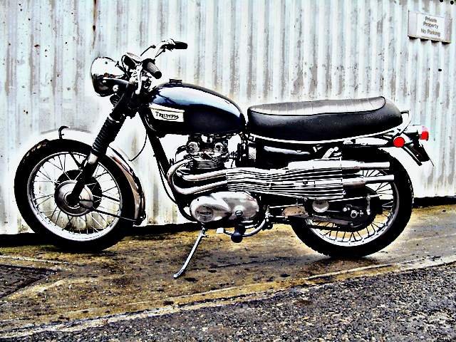 1970 triumph t100 motorbike A4 Photo Print