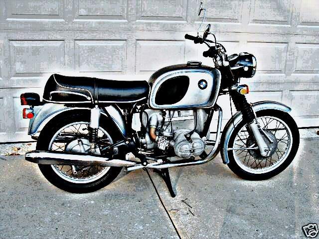 1971 Bmw R755 motorbike A4 Photo Print
