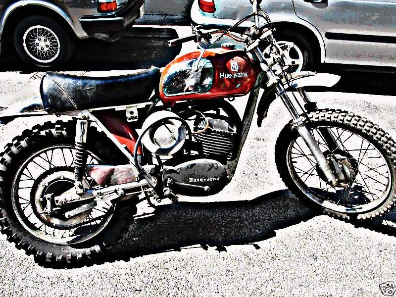 1971 Husqvarna 360 motorbike A4 Photo Print