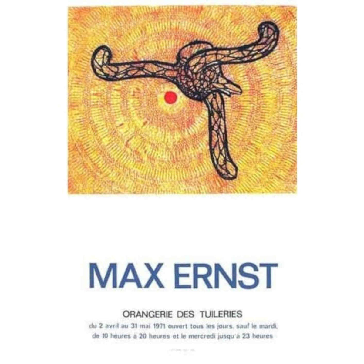 1971 Max Ernst Art Exhibition Vintage Retro Advert Poster A4 Photo Print