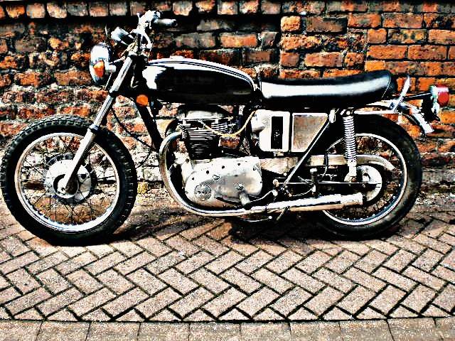 1971 bsa a65t motorbike A4 Photo Print