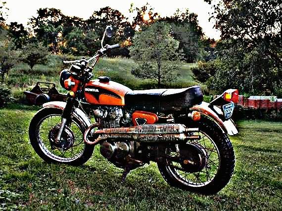1971 honda cl450 motorbike A4 Photo Print