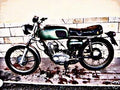 1972 Moto Morini Corsaro motorbike A4 Photo Print