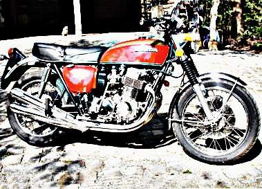 1972 cb750 motorbike A4 Photo Print