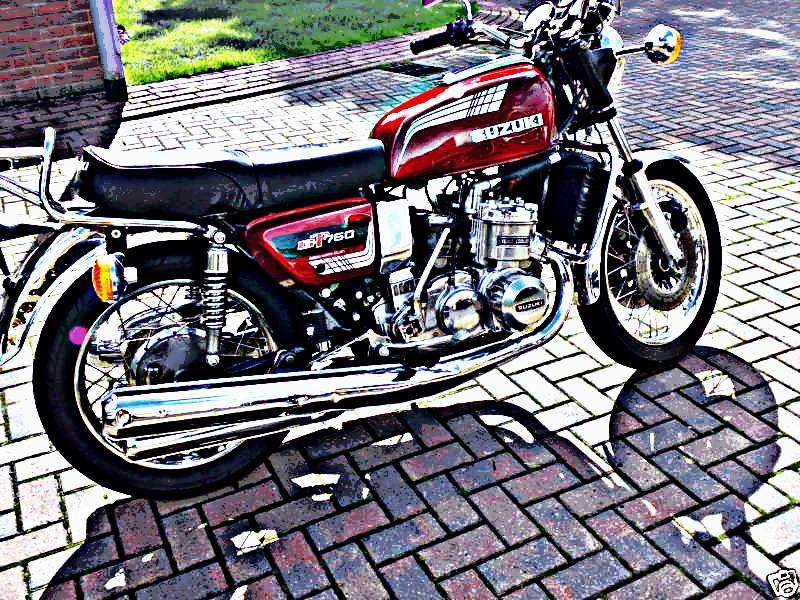 1972 gt750 motorbike A4 Photo Print