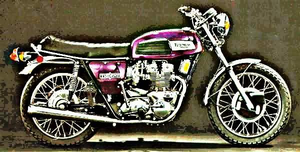 1972 t150 motorbike A4 Photo Print