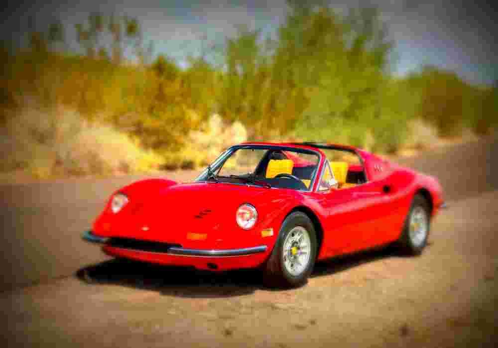 1973 Ferrari 246 GTS Spyder A4 Photo Print