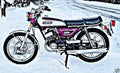 1973 Rd200 motorbike A4 Photo Print