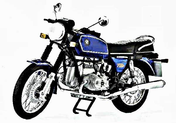 1973 bmw r75 6 motorbike A4 Photo Print