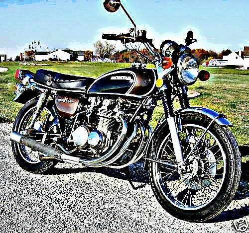 1973 cb500 honda motorbike A4 Photo Print