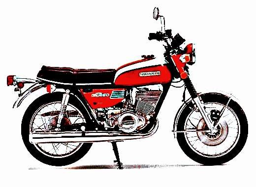 1973 gt250k motorbike A4 Photo Print