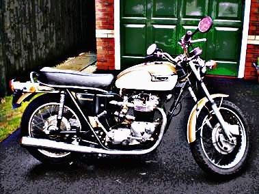 1973 t120r motorbike A4 Photo Print