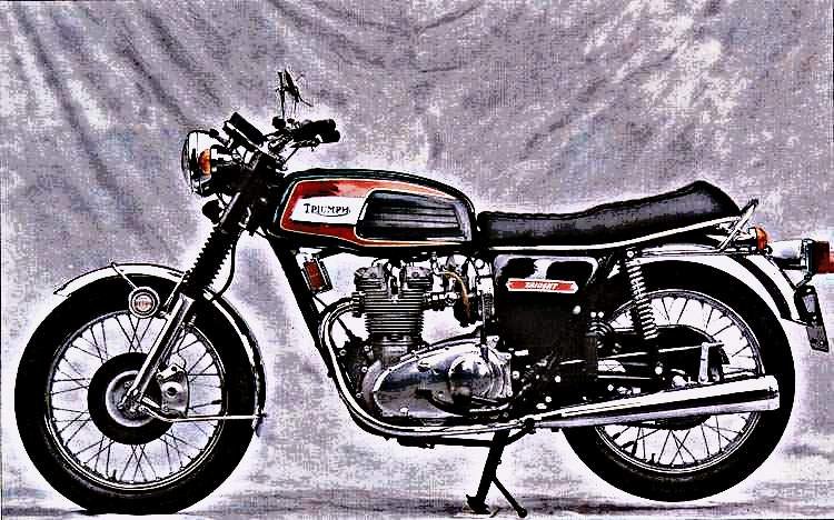 1973 t150v motorbike A4 Photo Print
