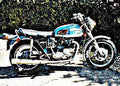 1973 tr6 motorbike A4 Photo Print