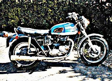 1973 tr6 motorbike A4 Photo Print