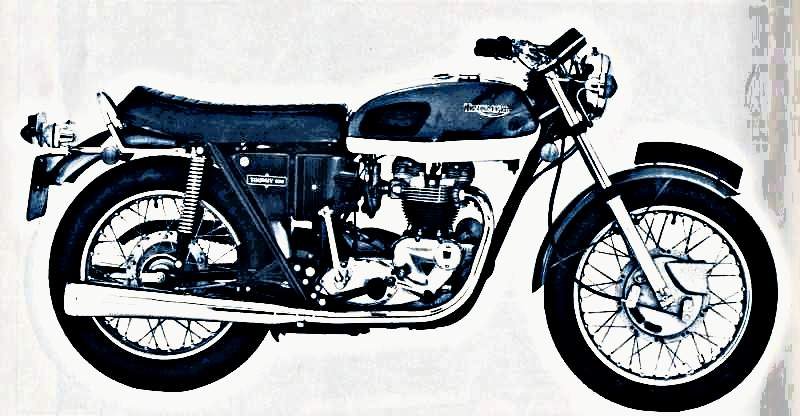 1973 tr6r motorbike A4 Photo Print