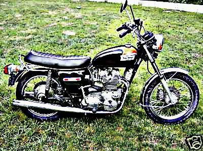 1973 trident motorbike A4 Photo Print