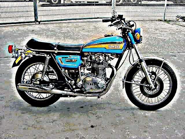 1973 yamaha xs650 motorbike A4 Photo Print
