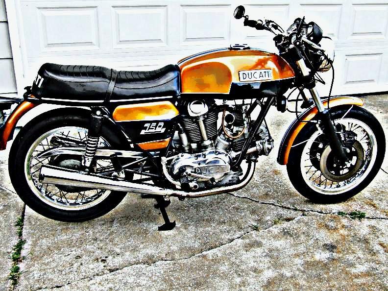 1974 750 gt motorbike A4 Photo Print