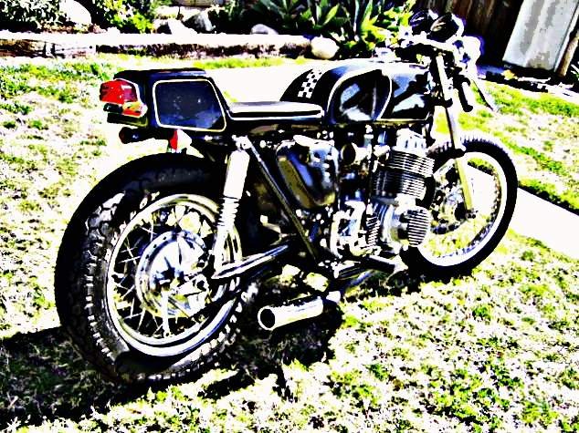 1974 Cb750 Black Bomber motorbike A4 Photo Print