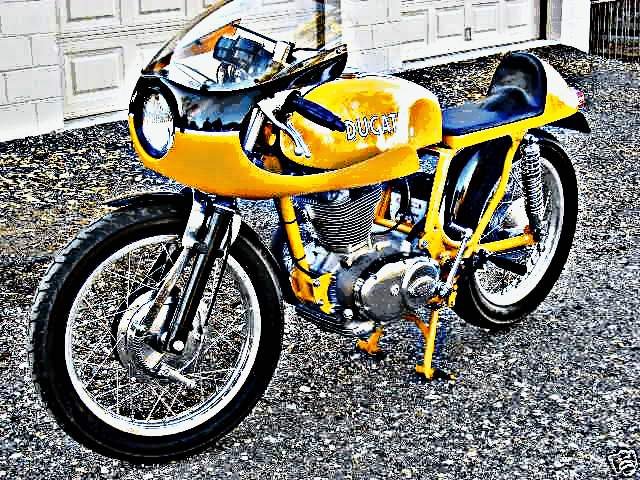1974 Ducati 450 motorbike A4 Photo Print