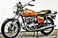 1974 cb500t motorbike A4 Photo Print