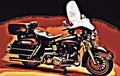 1974 flh motorbike A4 Photo Print