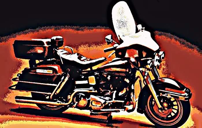1974 flh motorbike A4 Photo Print