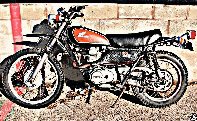 1974 honda xl250 motorbike A4 Photo Print