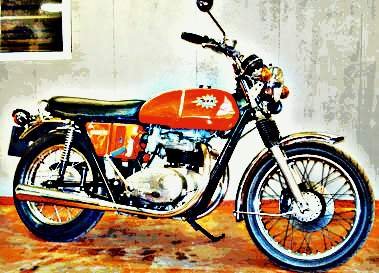 1974 lightning motorbike A4 Photo Print