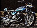 1974 mach iii motorbike A4 Photo Print