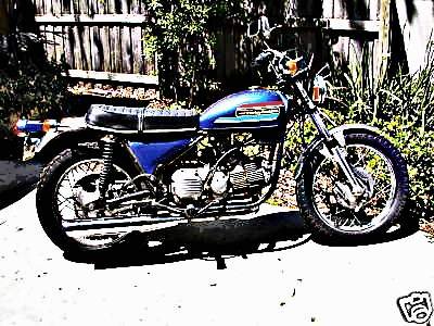 1974 ss350 motorbike A4 Photo Print