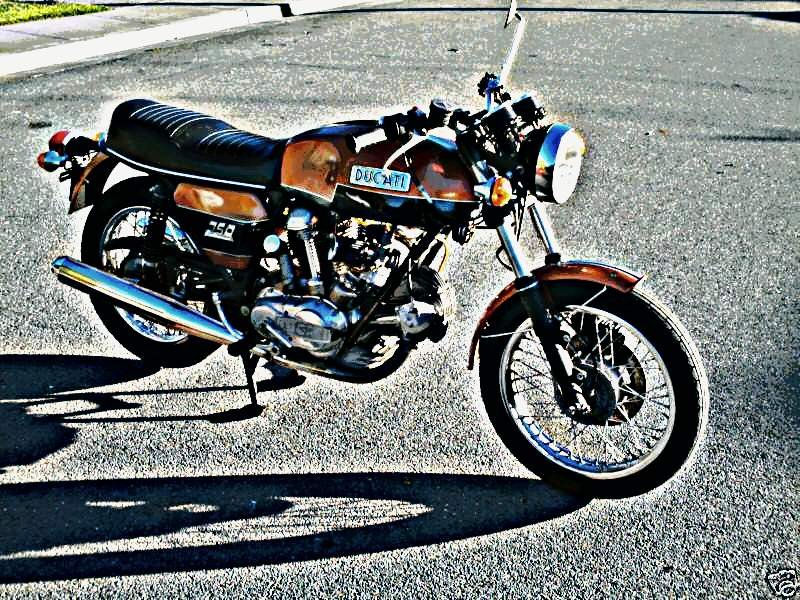 1975 Ducati 750 Gt motorbike A4 Photo Print