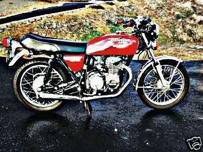 1975 Honda Cb400F motorbike A4 Photo Print