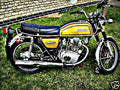 1975 cb200 motorbike A4 Photo Print