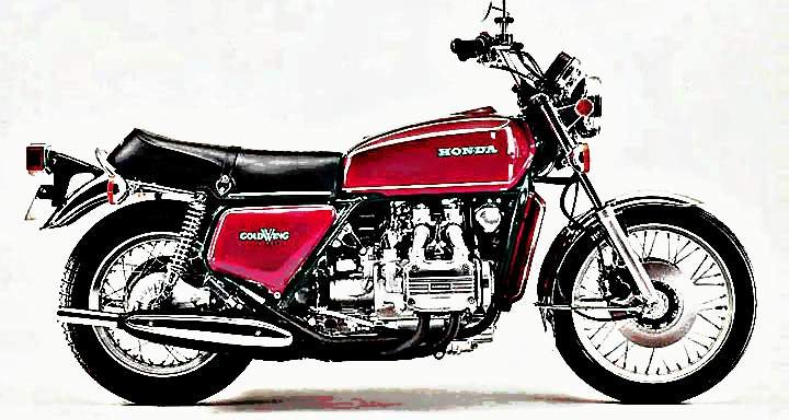 1975 gl1000 motorbike A4 Photo Print
