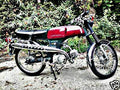 1975 honda ss50 motorbike A4 Photo Print