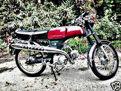 1975 honda ss50 motorbike A4 Photo Print