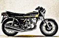 1976 77 kh400 motorbike A4 Photo Print